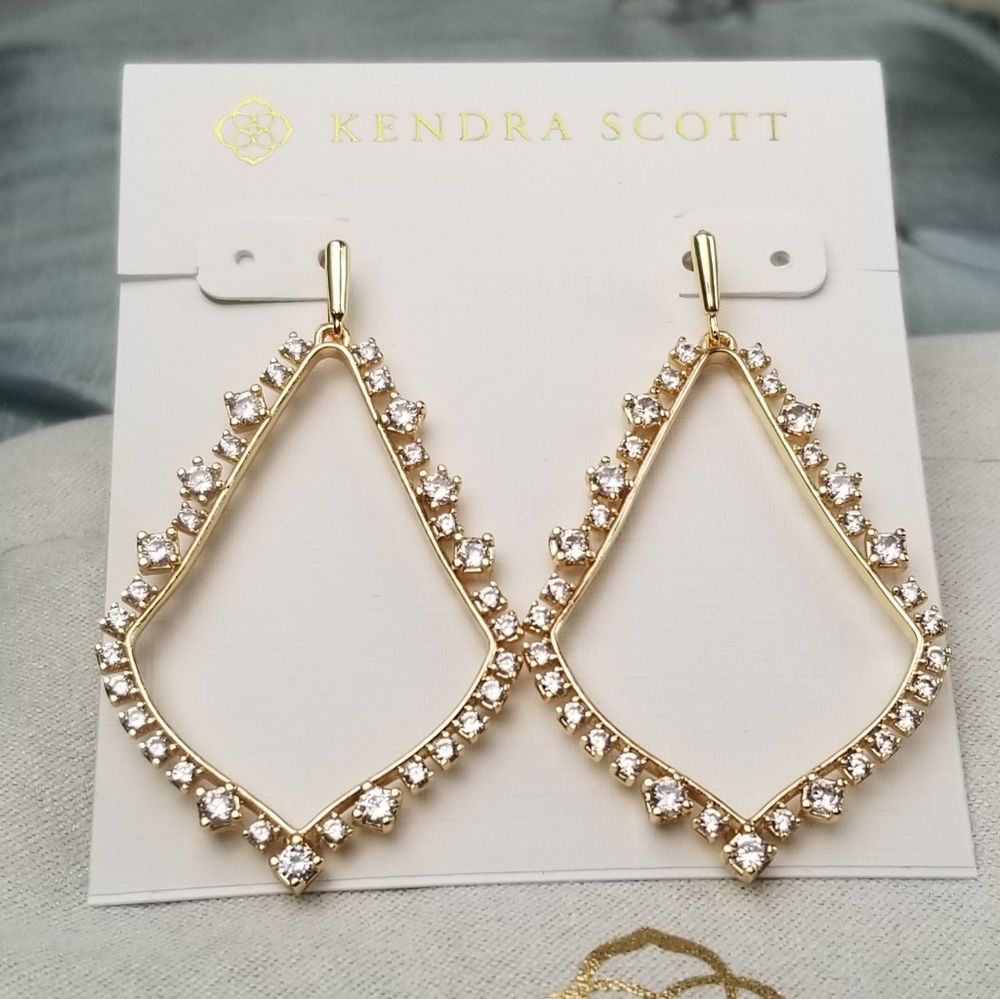 Kendra Scott, Sophee, Crystal, Gold, Earrings